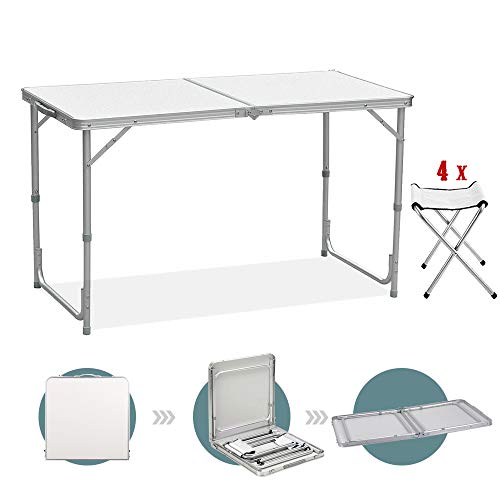 Table de camping pliante Sunreal de 122...