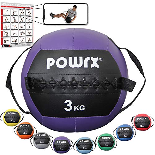 Boule murale POWRX avec poignées latérales 3 kg...