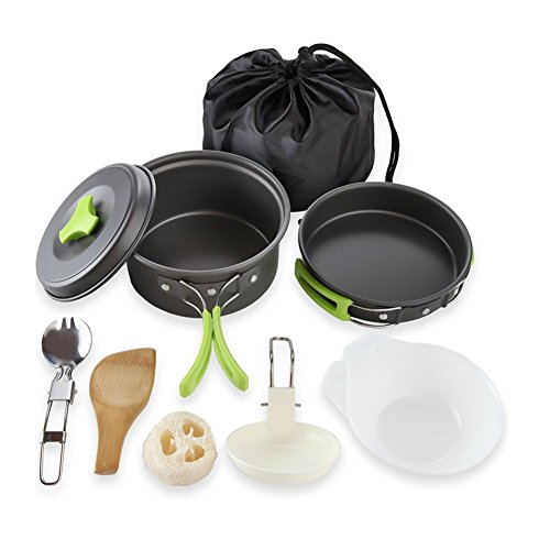 Qtiwe 10 piece Cookware Kit Picnic...